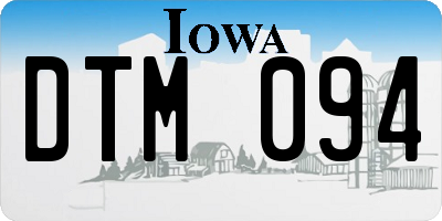IA license plate DTM094