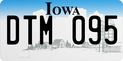 IA license plate DTM095