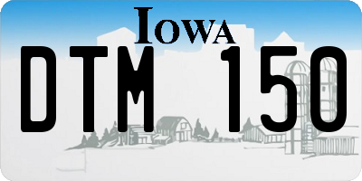 IA license plate DTM150