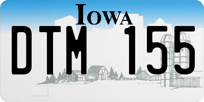 IA license plate DTM155