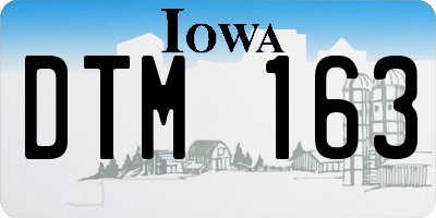 IA license plate DTM163