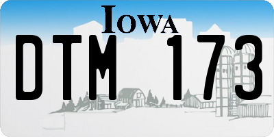 IA license plate DTM173