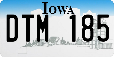 IA license plate DTM185