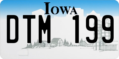 IA license plate DTM199