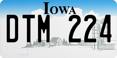 IA license plate DTM224