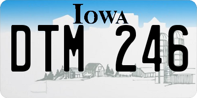 IA license plate DTM246