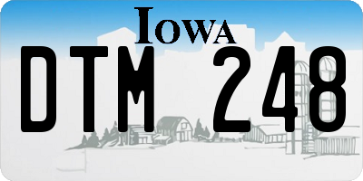 IA license plate DTM248