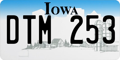 IA license plate DTM253