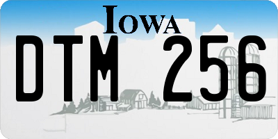 IA license plate DTM256