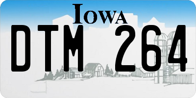 IA license plate DTM264