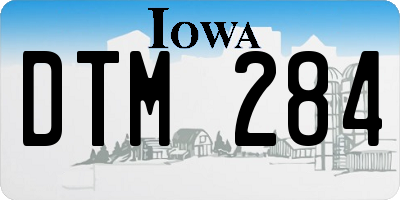 IA license plate DTM284