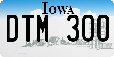 IA license plate DTM300