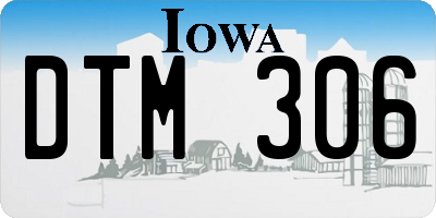 IA license plate DTM306