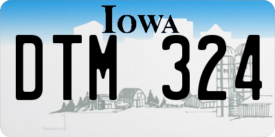 IA license plate DTM324