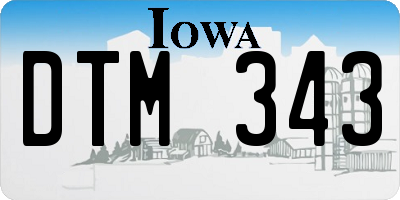 IA license plate DTM343