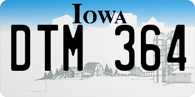 IA license plate DTM364