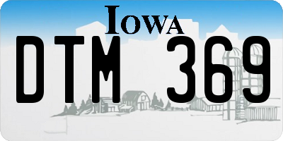 IA license plate DTM369