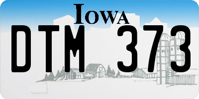 IA license plate DTM373