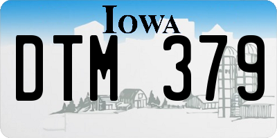 IA license plate DTM379