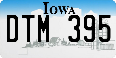 IA license plate DTM395