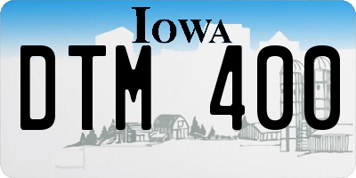 IA license plate DTM400