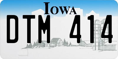 IA license plate DTM414