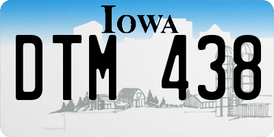 IA license plate DTM438