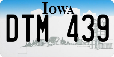 IA license plate DTM439