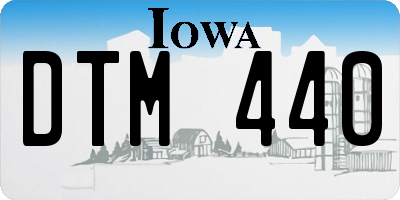 IA license plate DTM440