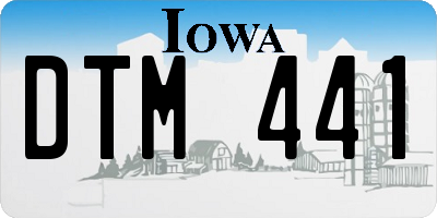 IA license plate DTM441
