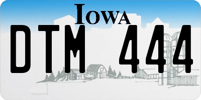 IA license plate DTM444