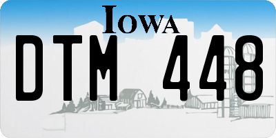 IA license plate DTM448