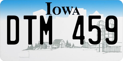 IA license plate DTM459