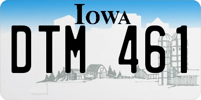 IA license plate DTM461