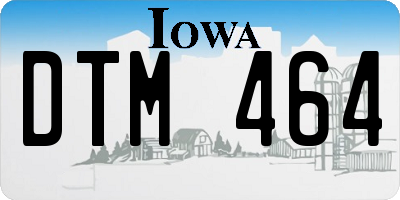 IA license plate DTM464