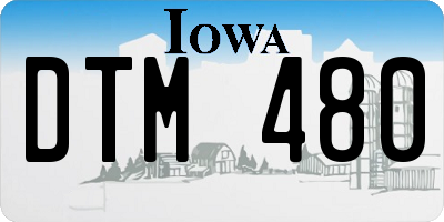 IA license plate DTM480