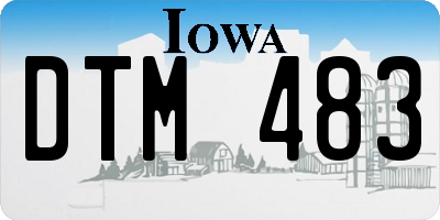 IA license plate DTM483