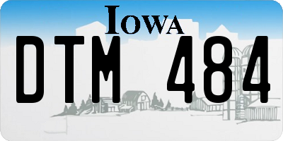 IA license plate DTM484