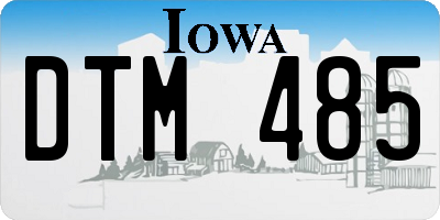 IA license plate DTM485