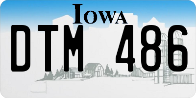 IA license plate DTM486