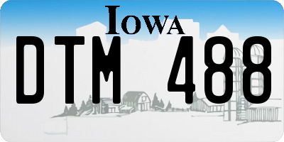 IA license plate DTM488