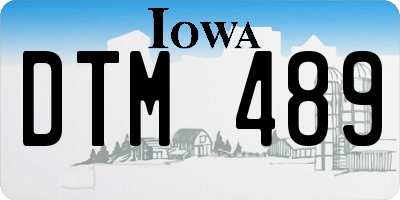 IA license plate DTM489