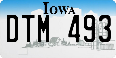 IA license plate DTM493