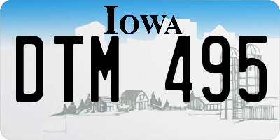 IA license plate DTM495