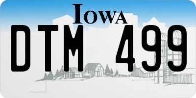 IA license plate DTM499