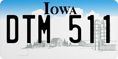 IA license plate DTM511