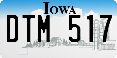 IA license plate DTM517