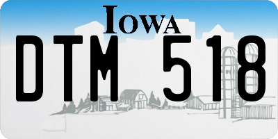 IA license plate DTM518