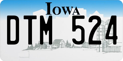 IA license plate DTM524
