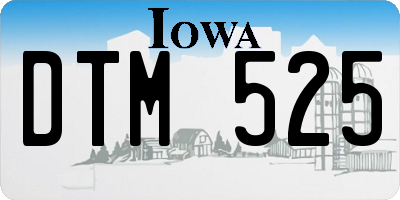IA license plate DTM525